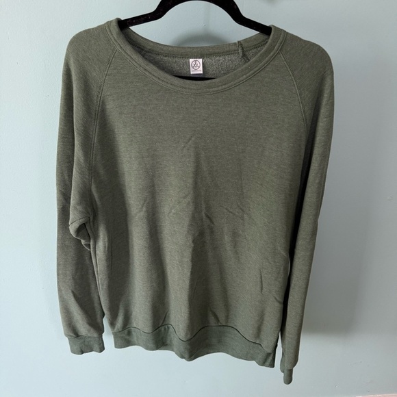 Alternative Apparel Crew Neck Sweatshirt, Lightweight, Green, Sz XL - Picture 1 of 5